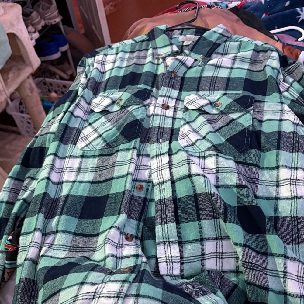 Classic Green Plaid Button-Down Shirt